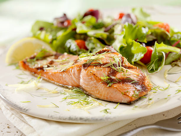 Grilled Salmon with Lemon and Dill