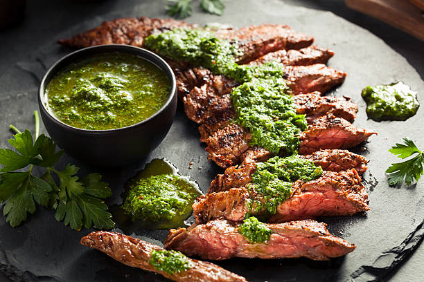 Grilled Steak with Chimichurri Sauce
